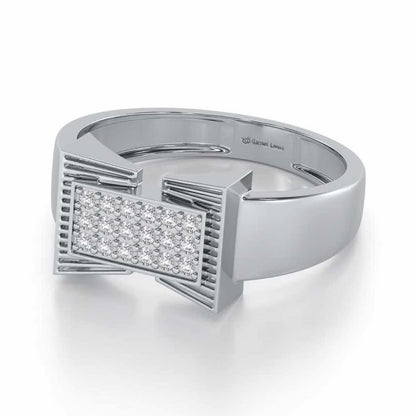 Richmond Silver Ring For Men - White Gold - Image 2