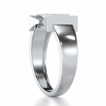 Richmond Silver Ring For Men - White Gold - Image 3