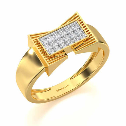 Richmond Silver Ring For Men - Yellow Gold - Image 1