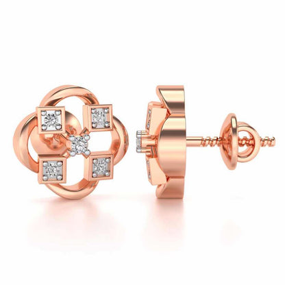 Rife in Shine Silver Earrings - Rose Gold - Image 4