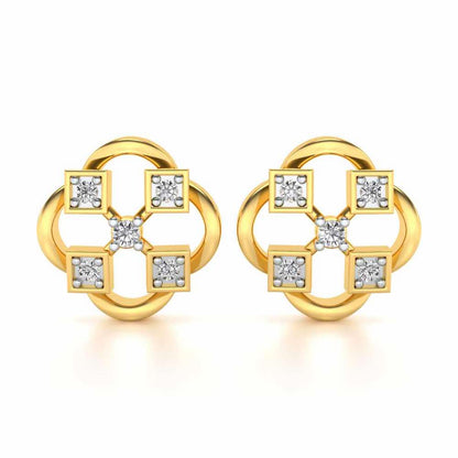 Rife in Shine Silver Earrings - Yellow Gold - Image 1