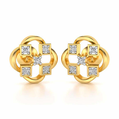 Rife in Shine Silver Earrings - Yellow Gold - Image 2
