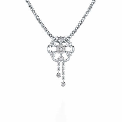 Rife in Shine Silver Pendant - White Gold - Image 1