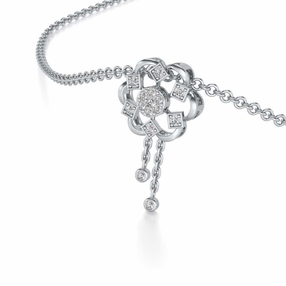 Rife in Shine Silver Pendant - White Gold - Image 2