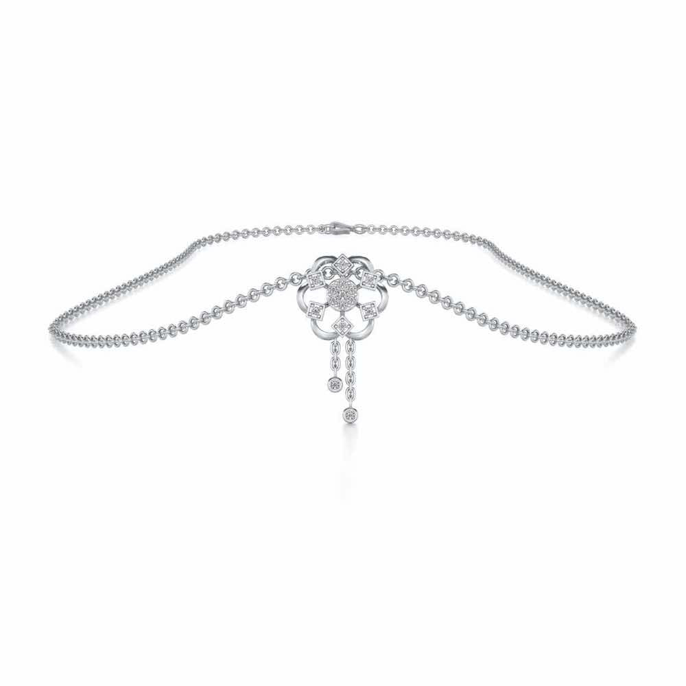 Rife in Shine Silver Pendant - White Gold - Image 3