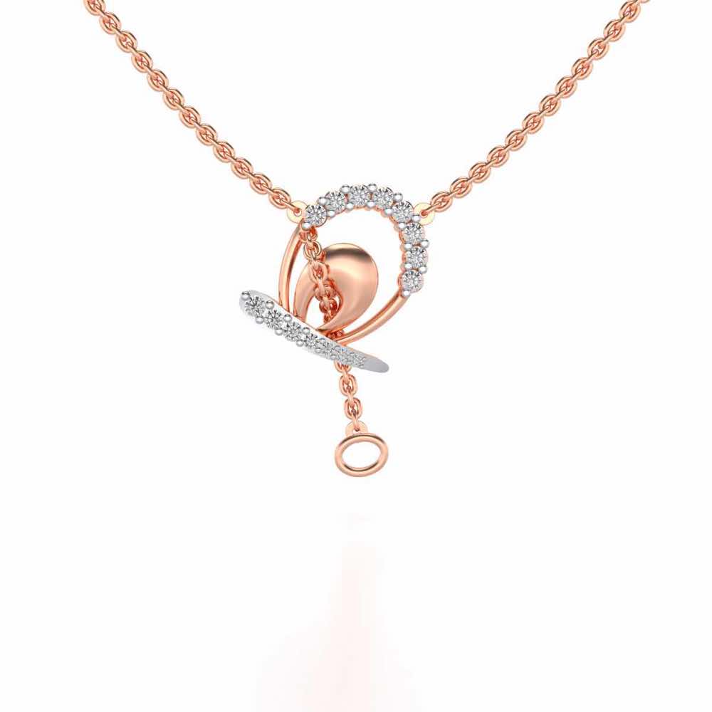 Rigel Silver Pendant - Rose Gold - Image 1