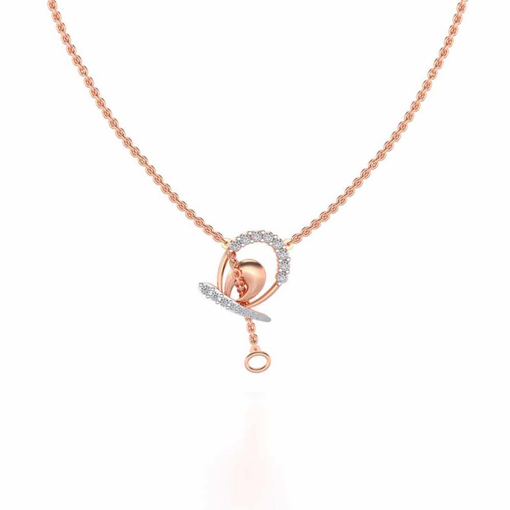 Rigel Silver Pendant - Rose Gold - Image 2