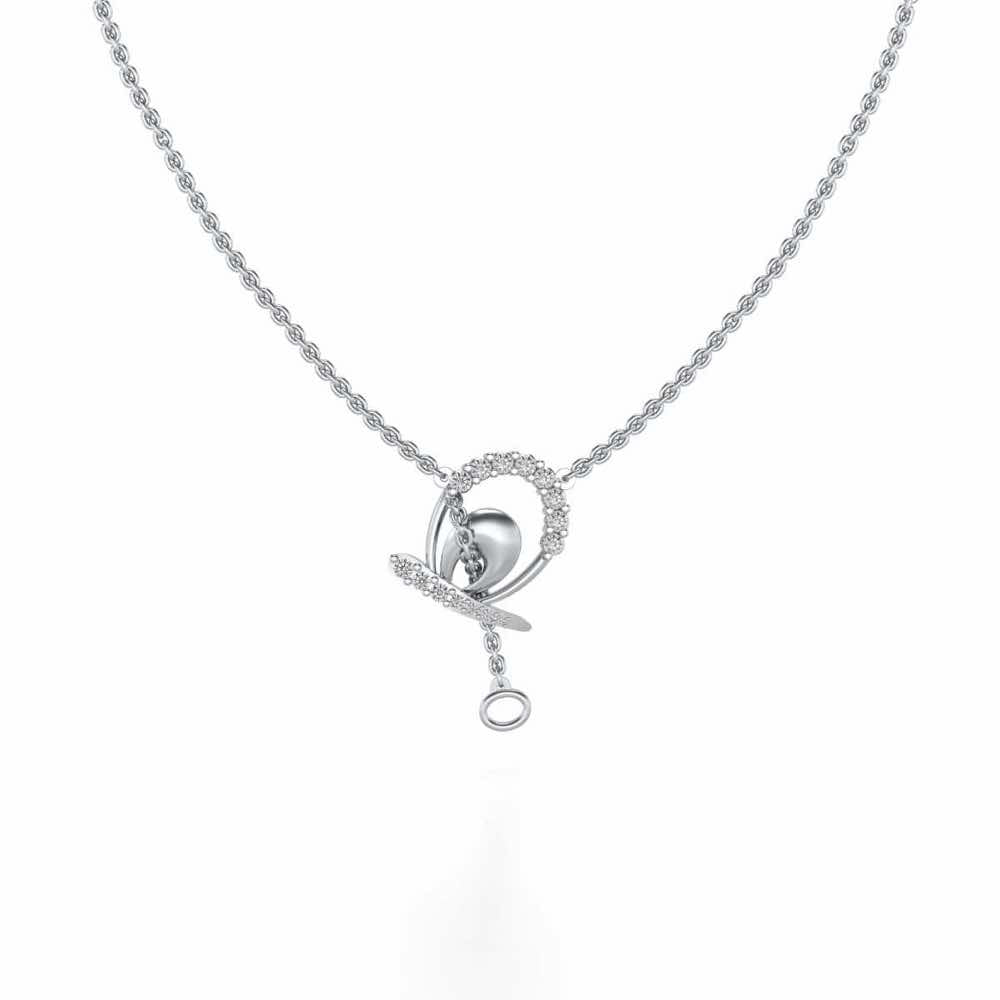 Rigel Silver Pendant - White Gold - Image 2