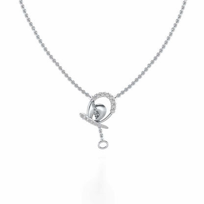 Rigel Silver Pendant - White Gold - Image 2
