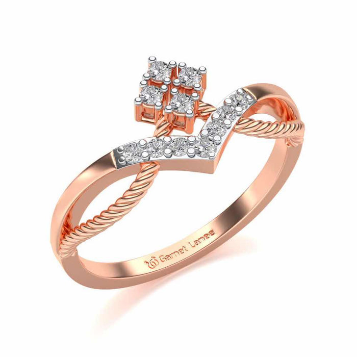 Rigged Beauty Silver Ring - Rose Gold - Image 1
