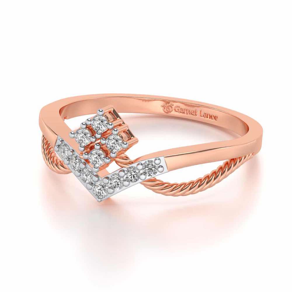 Rigged Beauty Silver Ring - Rose Gold - Image 2