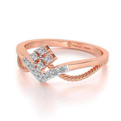 Rigged Beauty Silver Ring - Rose Gold - Image 2