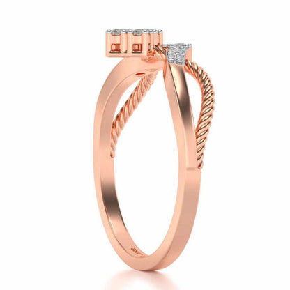 Rigged Beauty Silver Ring - Rose Gold - Image 3