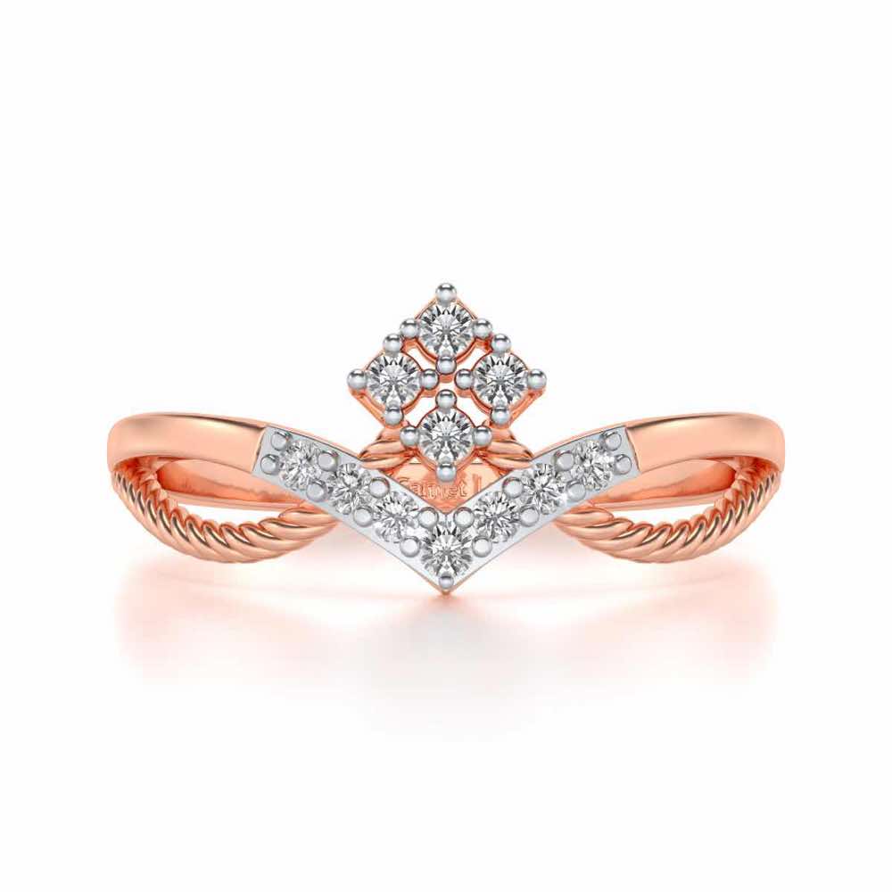 Rigged Beauty Silver Ring - Rose Gold - Image 4