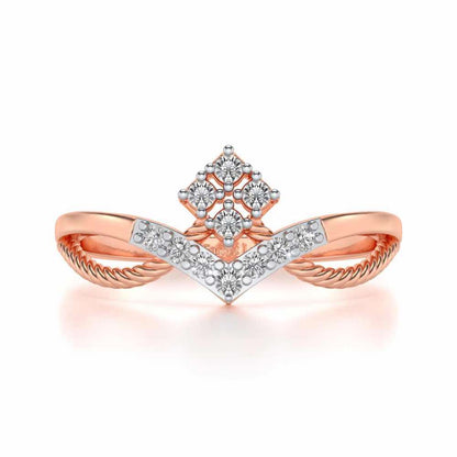 Rigged Beauty Silver Ring - Rose Gold - Image 4