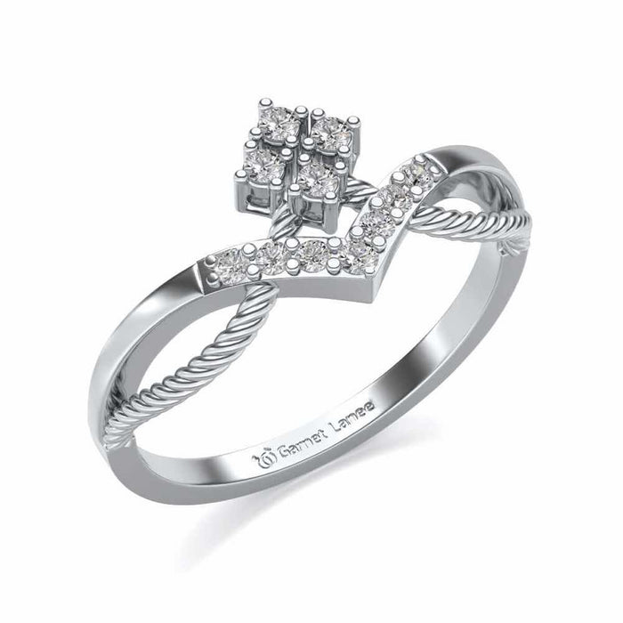 Rigged Beauty Silver Ring - White Gold - Image 1