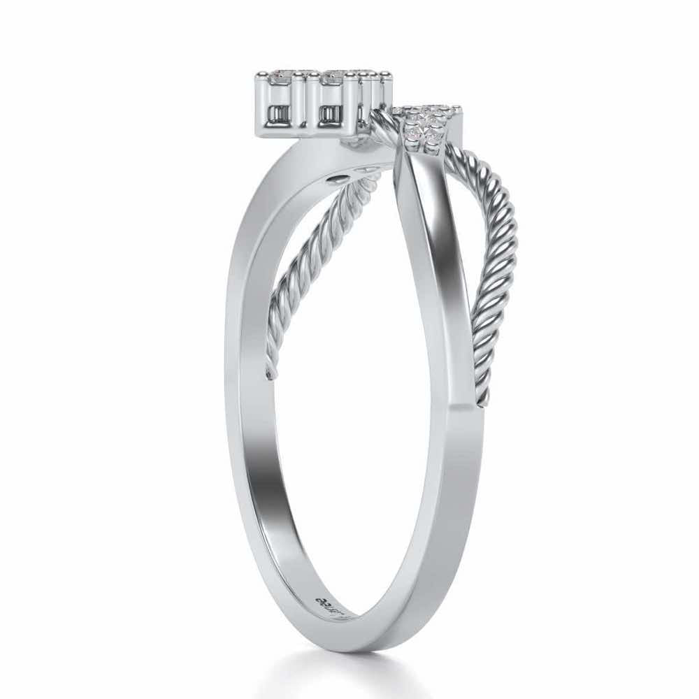 Rigged Beauty Silver Ring - White Gold - Image 3