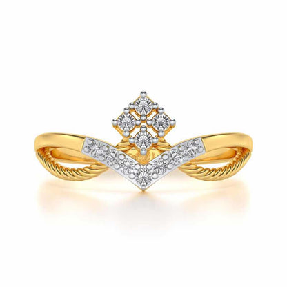 Rigged Beauty Silver Ring - Yellow Gold - Image 4