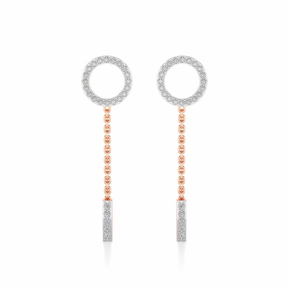 Ringlet Silver Earrings - Rose Gold - Image 1