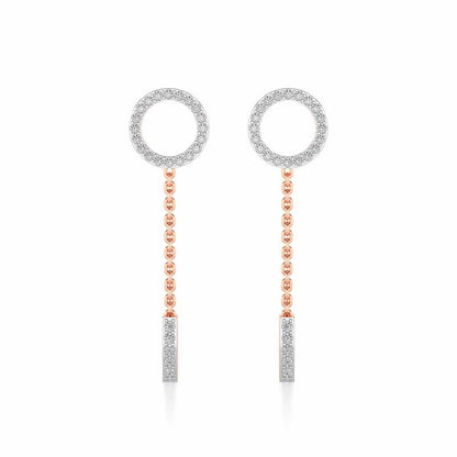 Ringlet Silver Earrings - Rose Gold - Image 1