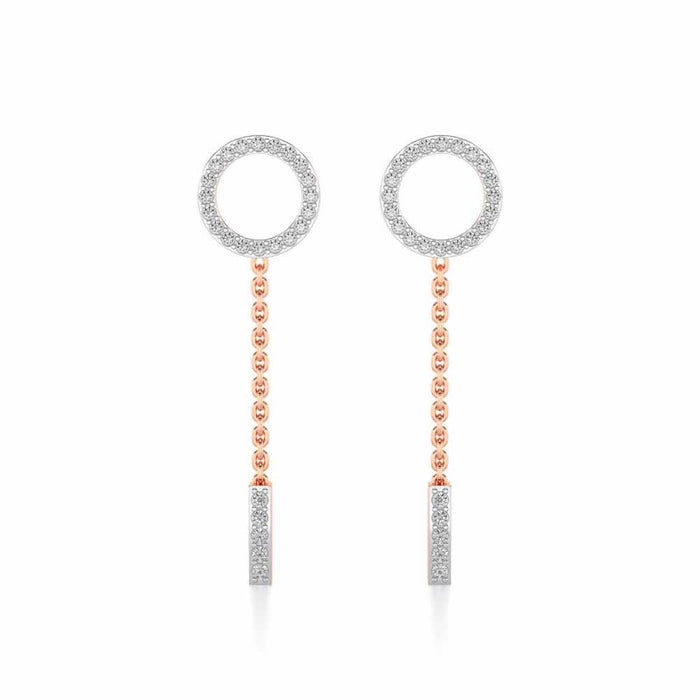 Ringlet Silver Earrings - Rose Gold - Image 1