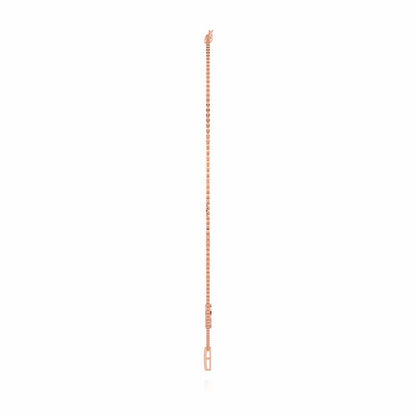 Ringlet Silver Necklace - Rose Gold - Image 4