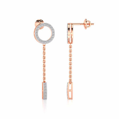 Ringlet Silver Earrings - Rose Gold - Image 4