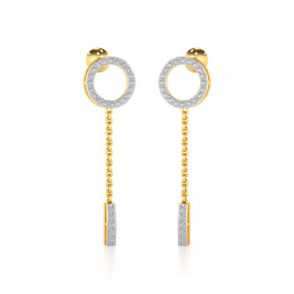 Ringlet Silver Earrings - Yellow Gold - Image 1