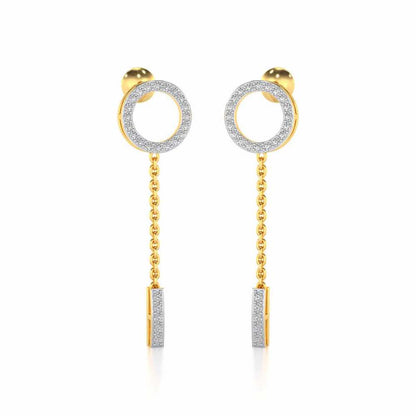 Ringlet Silver Earrings - Yellow Gold - Image 1
