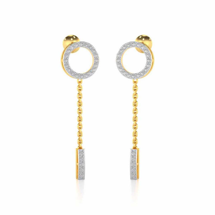 Ringlet Silver Earrings - Yellow Gold - Image 1