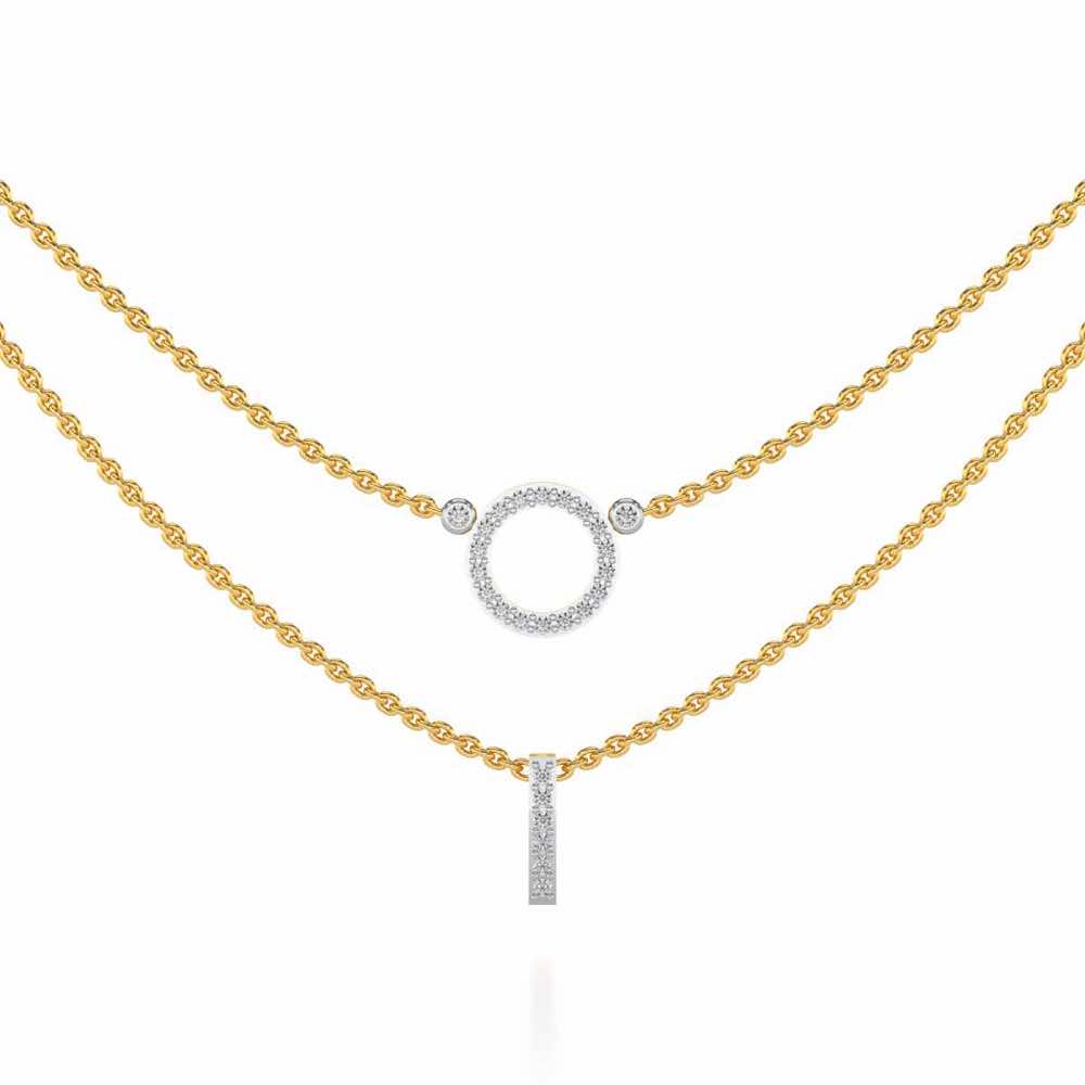 Ringlet Silver Necklace - Yellow Gold - Image 1