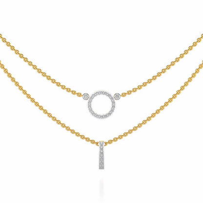 Ringlet Silver Necklace - Yellow Gold - Image 1
