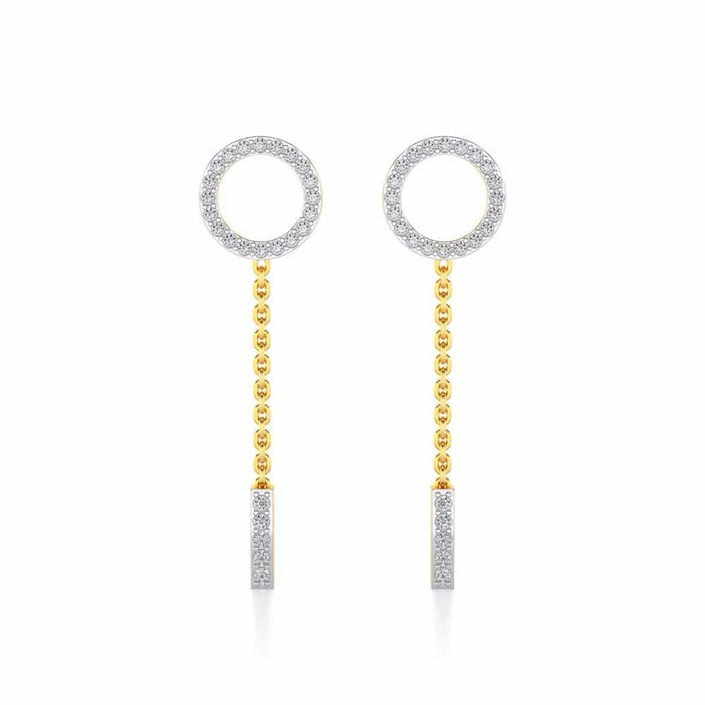 Ringlet Silver Earrings - Yellow Gold - Image 2