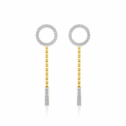 Ringlet Silver Earrings - Yellow Gold - Image 2