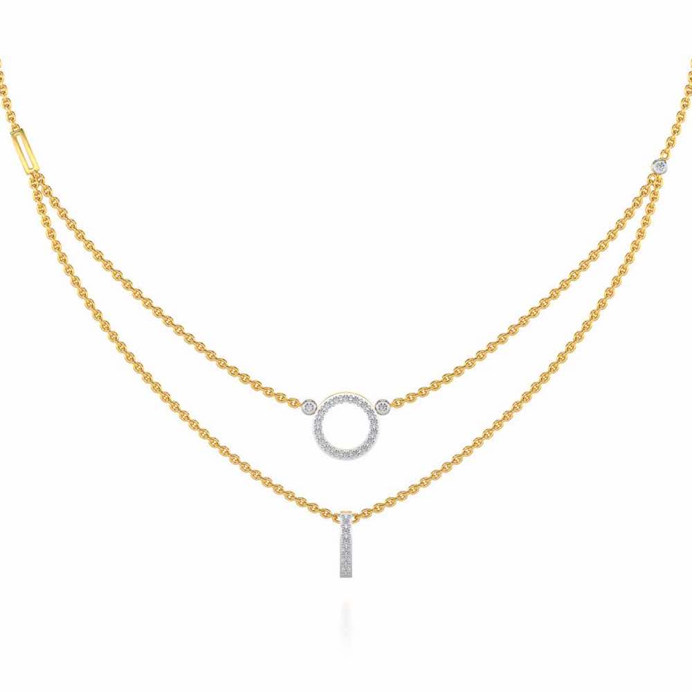 Ringlet Silver Necklace - Yellow Gold - Image 2
