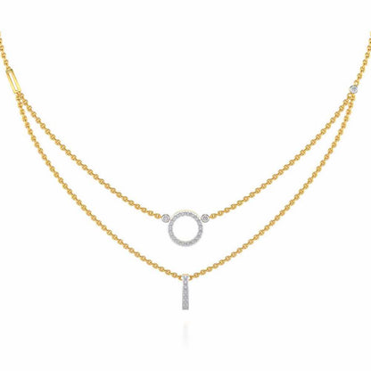 Ringlet Silver Necklace - Yellow Gold - Image 2
