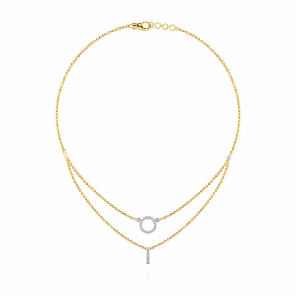 Ringlet Silver Necklace - Yellow Gold - Image 3
