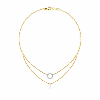 Ringlet Silver Necklace - Yellow Gold - Image 3
