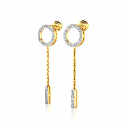 Ringlet Silver Earrings - Yellow Gold - Image 3