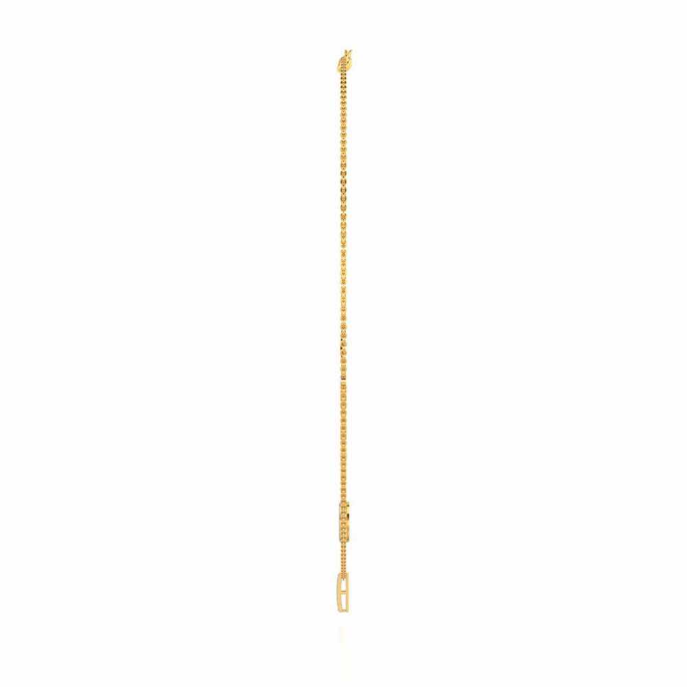 Ringlet Silver Necklace - Yellow Gold - Image 4