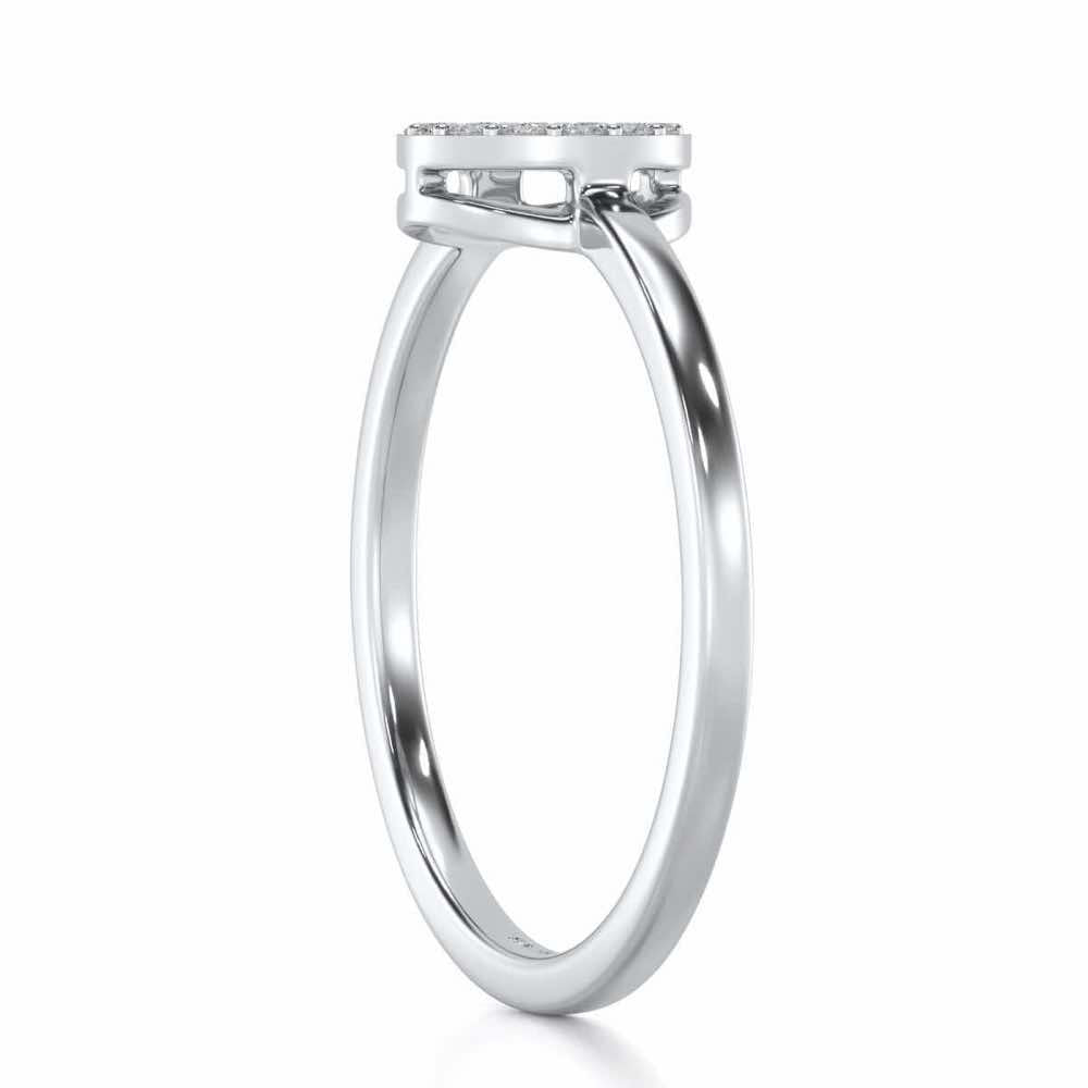 Ringlet Silver Ring - White Gold - Image 4