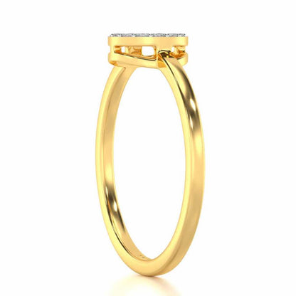 Ringlet Silver Ring - Yellow Gold - Image 4