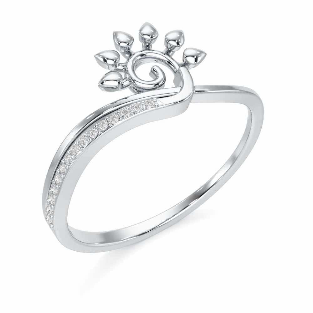 Rise Shine Silver Ring - White Gold - Image 1