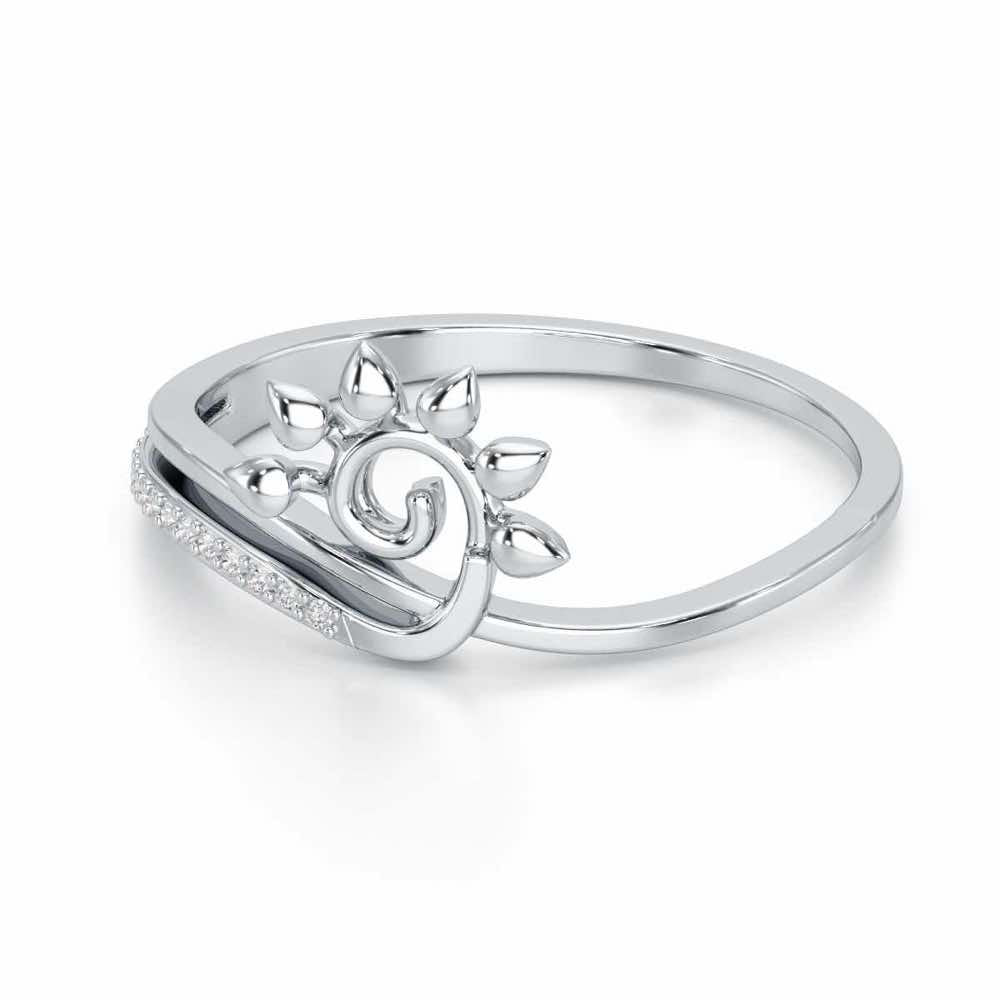 Rise Shine Silver Ring - White Gold - Image 2