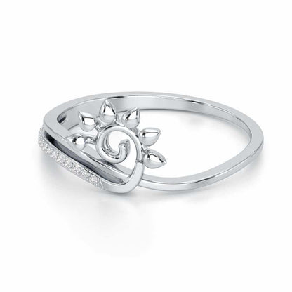 Rise Shine Silver Ring - White Gold - Image 2