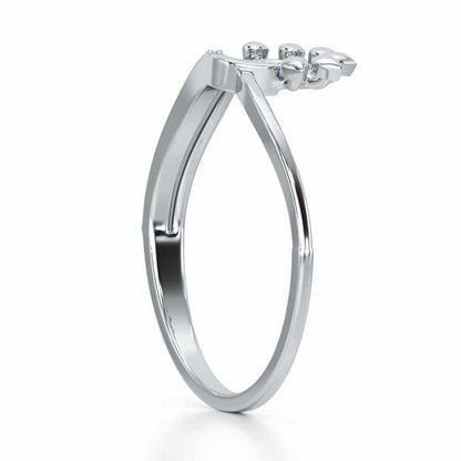 Rise Shine Silver Ring - White Gold - Image 3