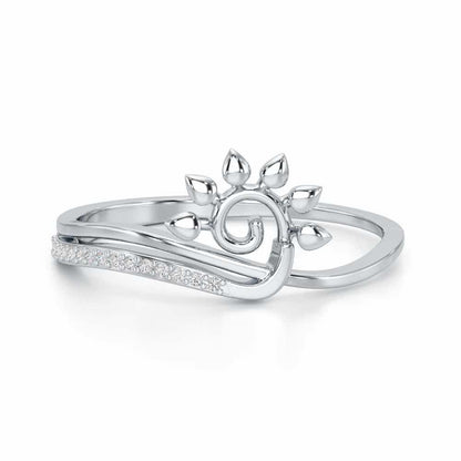 Rise Shine Silver Ring - White Gold - Image 4