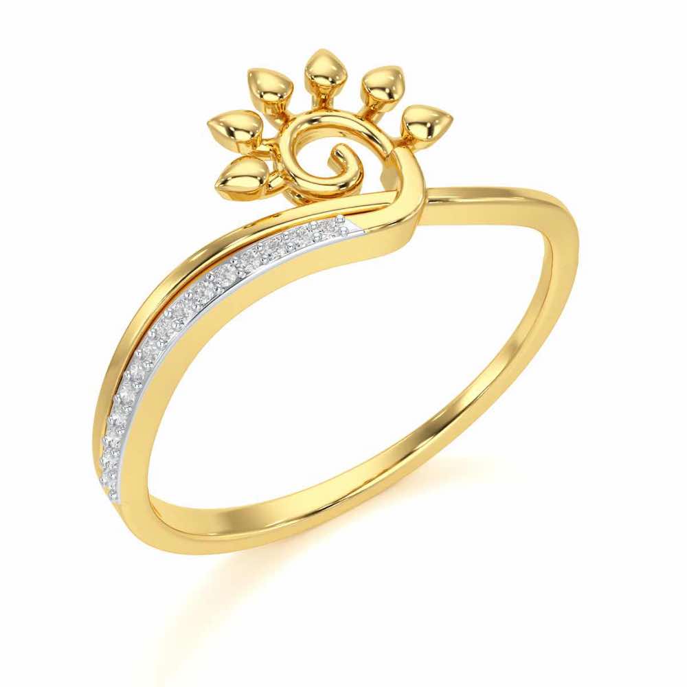 Rise Shine Silver Ring - Yellow Gold - Image 1