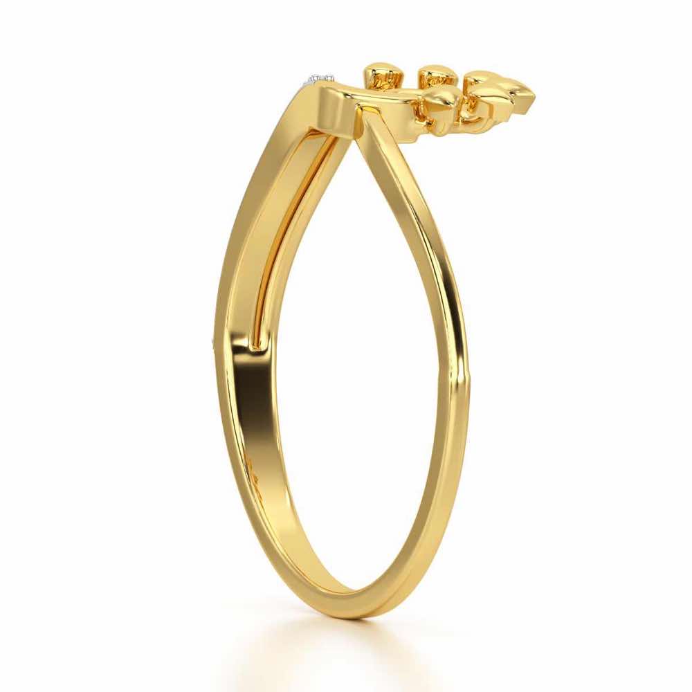 Rise Shine Silver Ring - Yellow Gold - Image 3