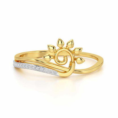 Rise Shine Silver Ring - Yellow Gold - Image 4